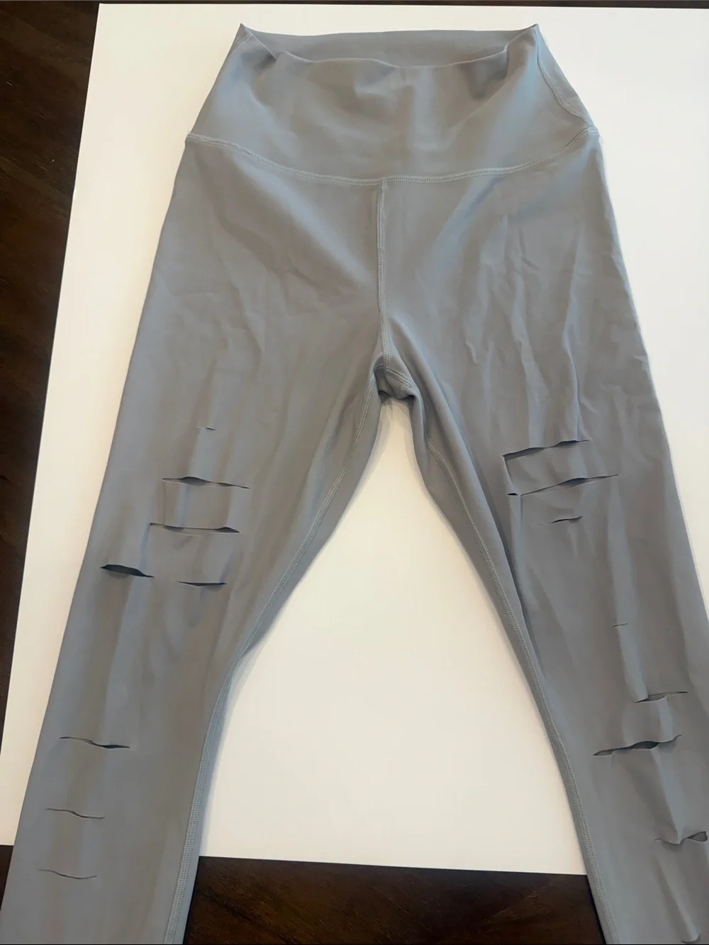 High-Waist womens Active Leggings in Gray